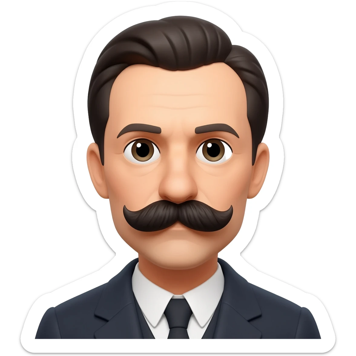 emotive with Nietzsche moustache sticker