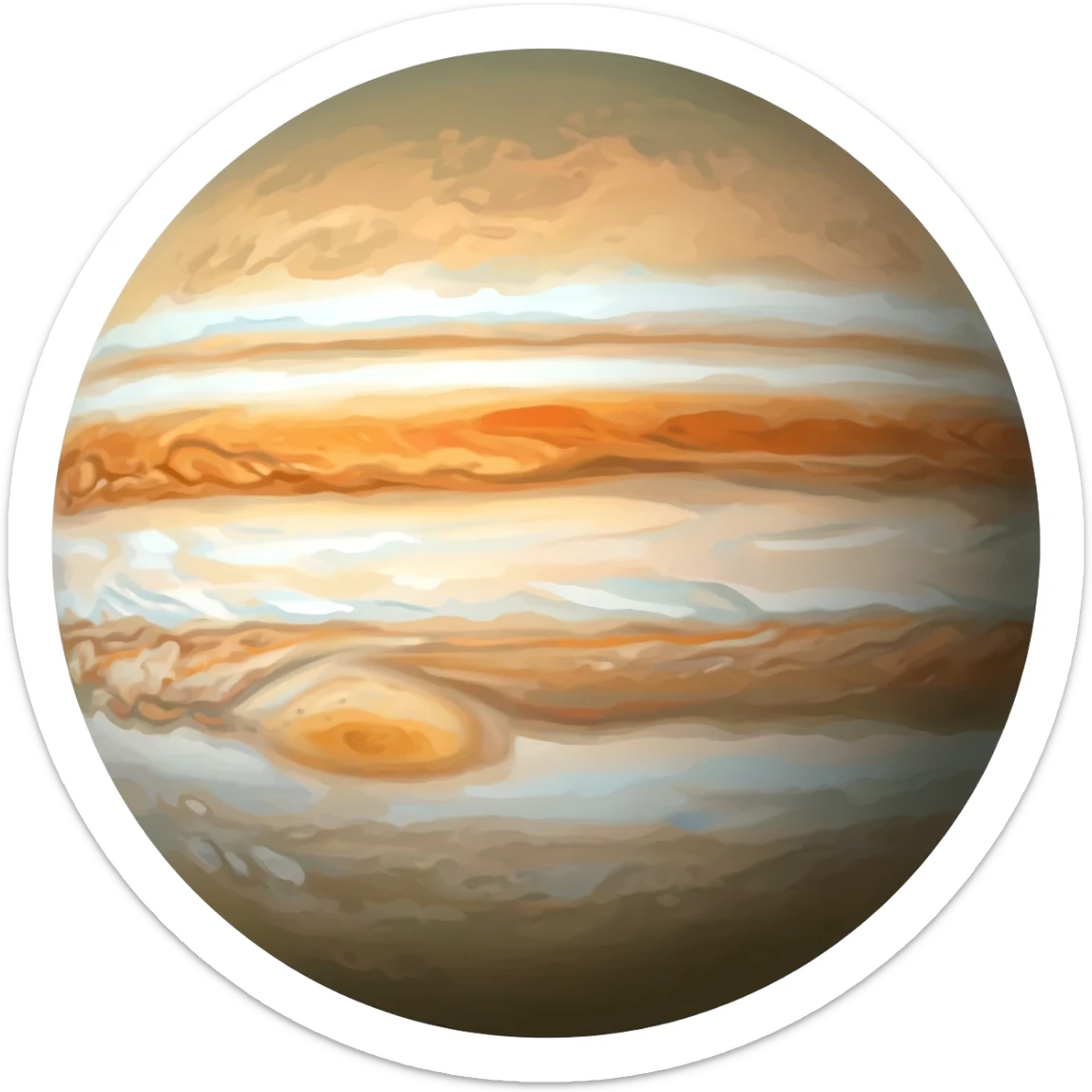 Jupiter (the planet, not the surface, without the space)) sticker