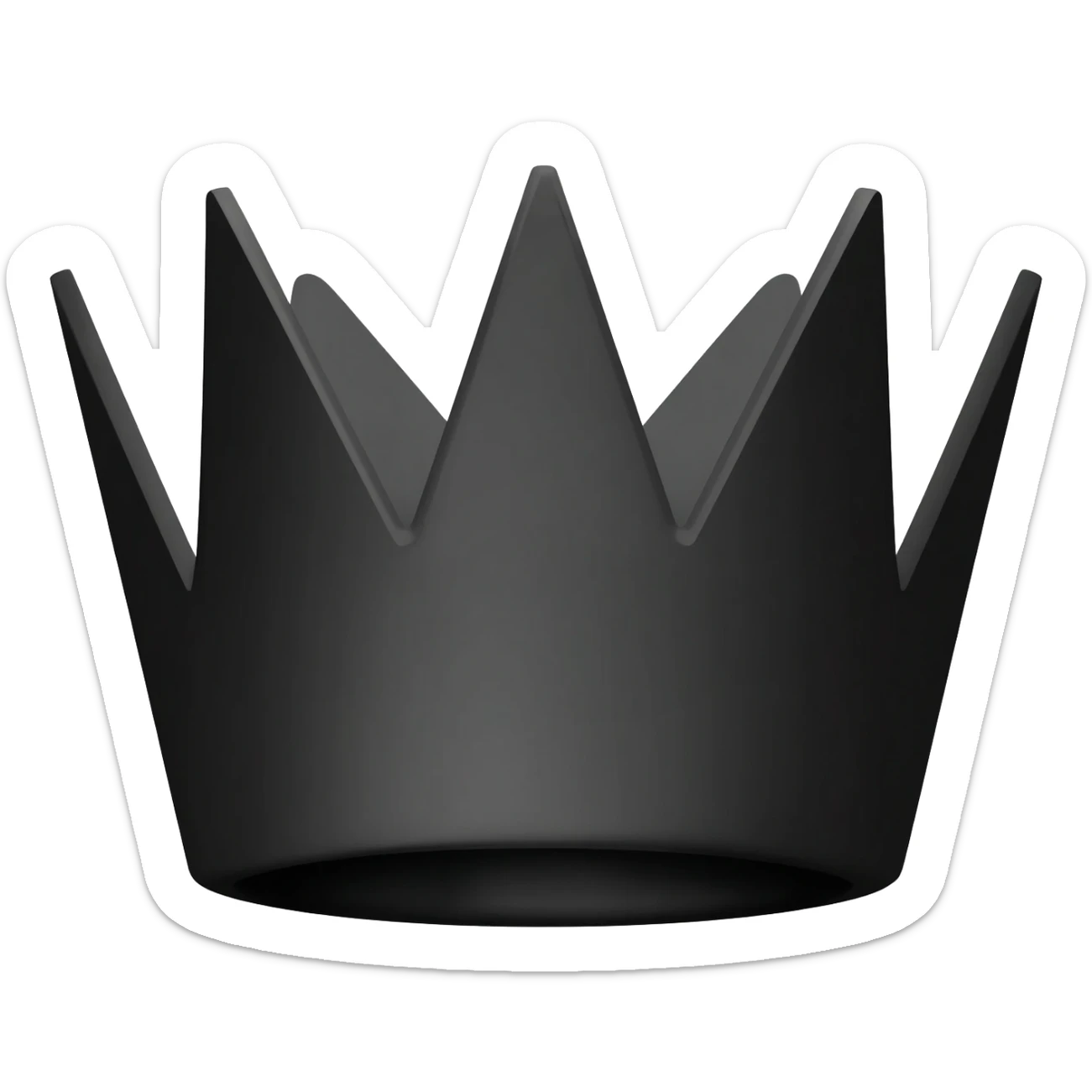 generate a black crown sticker