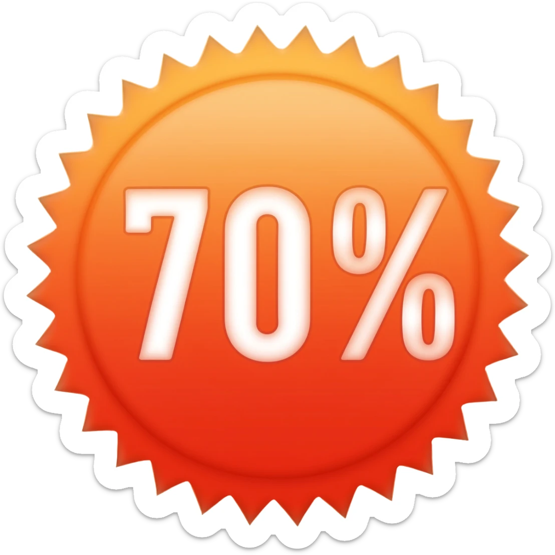 Crea un emoji de 70% de descuento sticker
