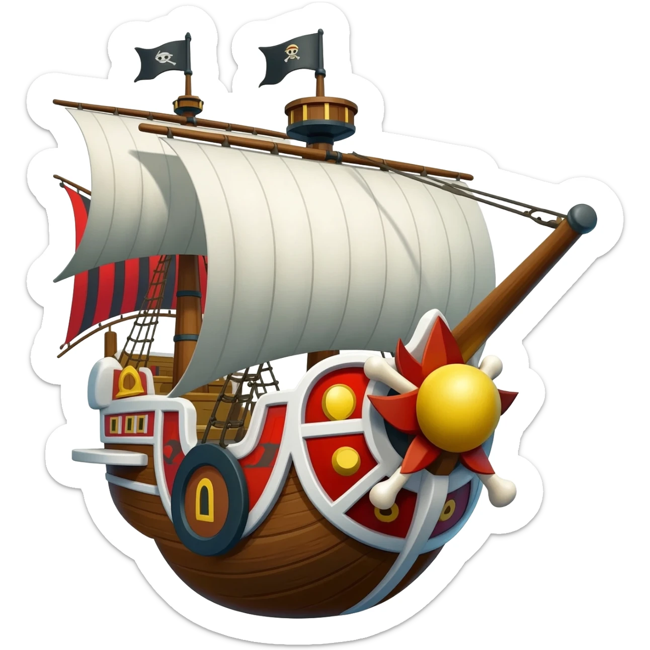 One piece ship sticker