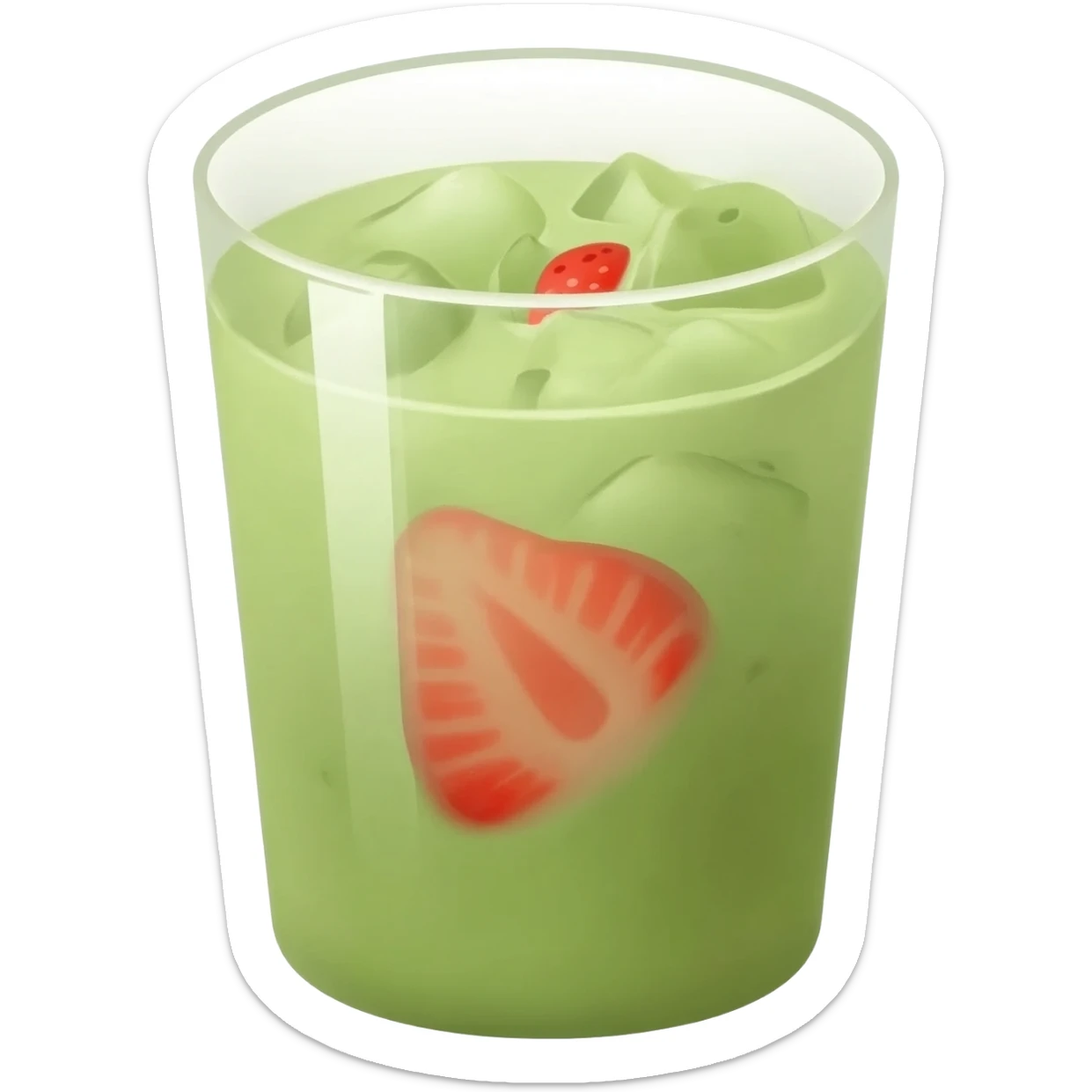 Iced matcha strawberry sticker