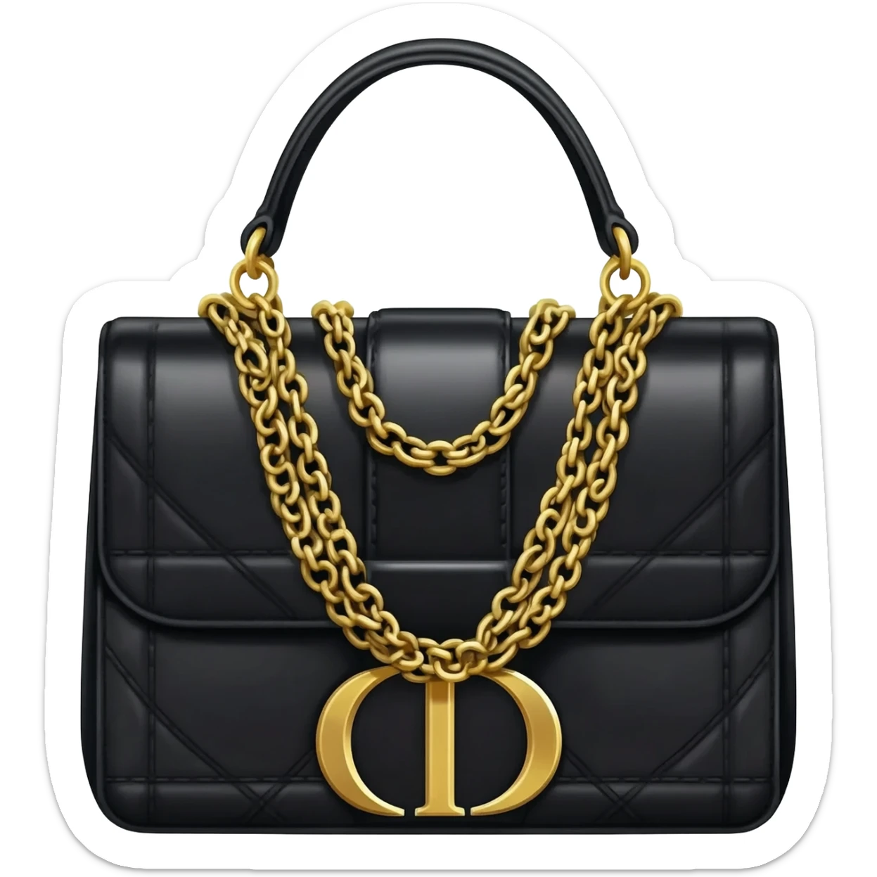 black color lady dior bag sticker
