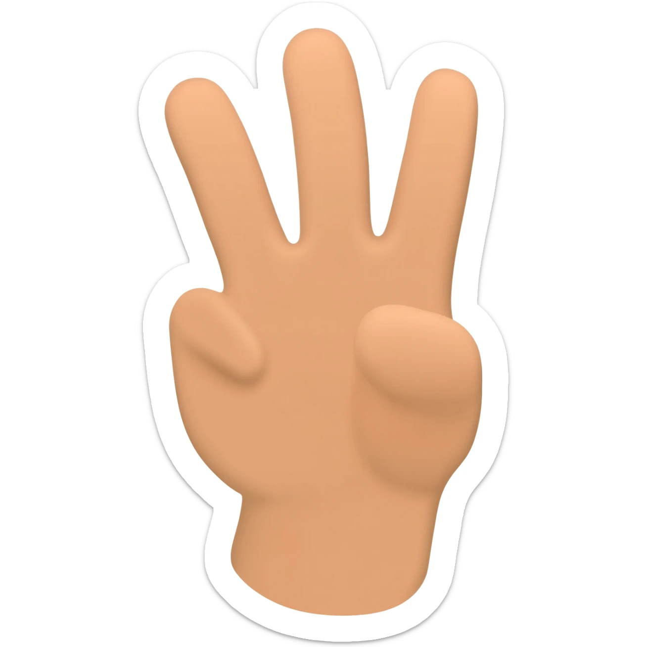 a foot doing a peace sign sticker