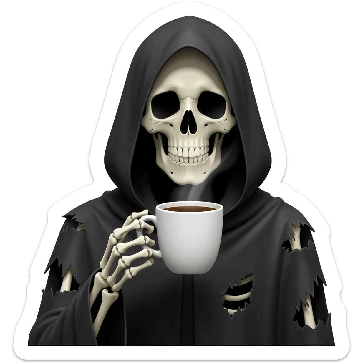 grim reaper coffee sticker