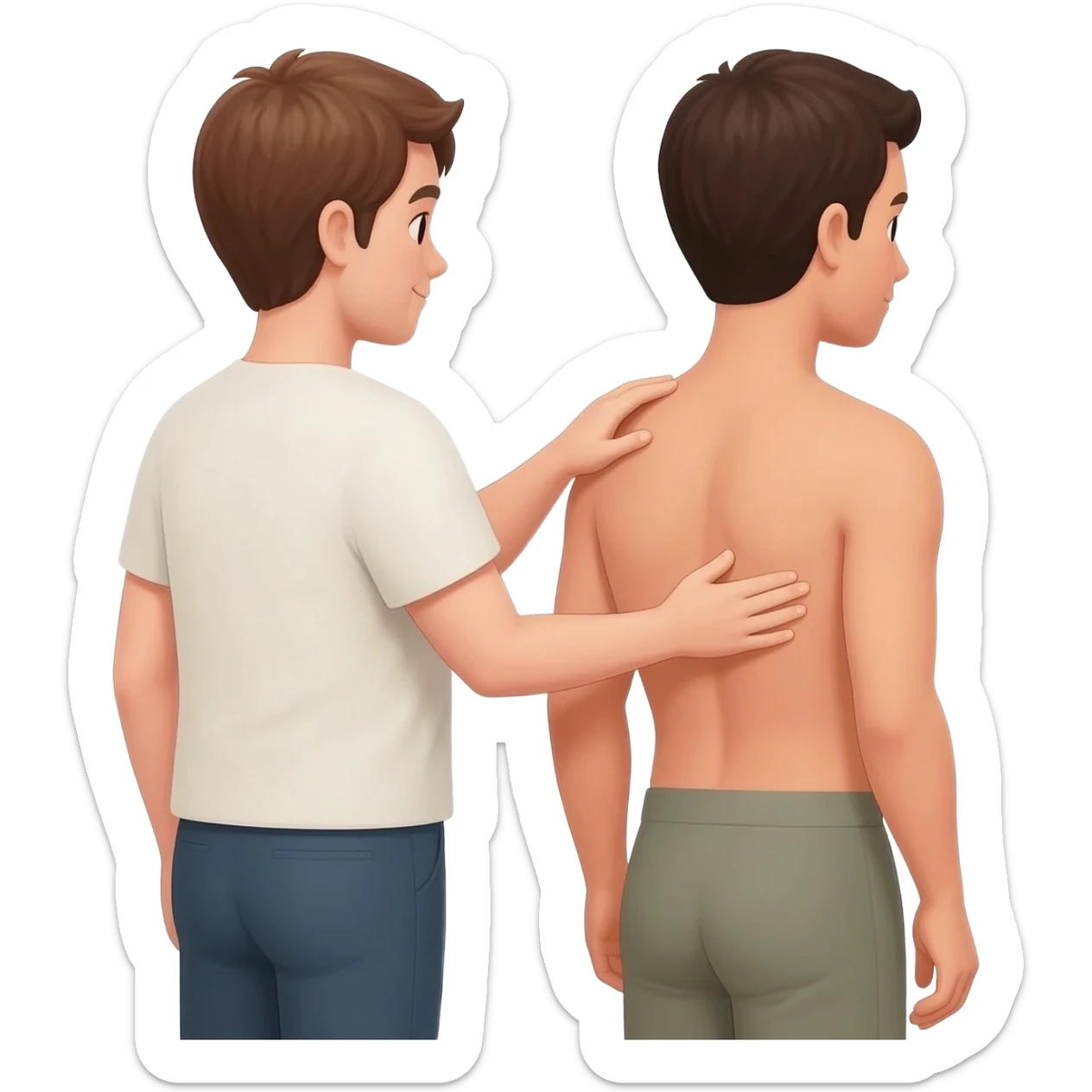 Massage the back sticker