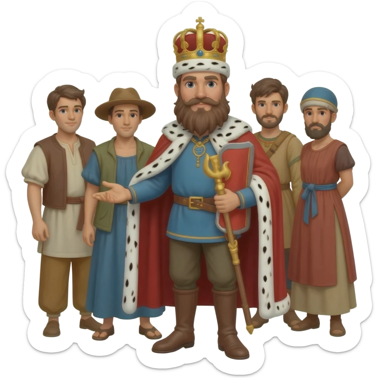 King among peasants emoji sticker