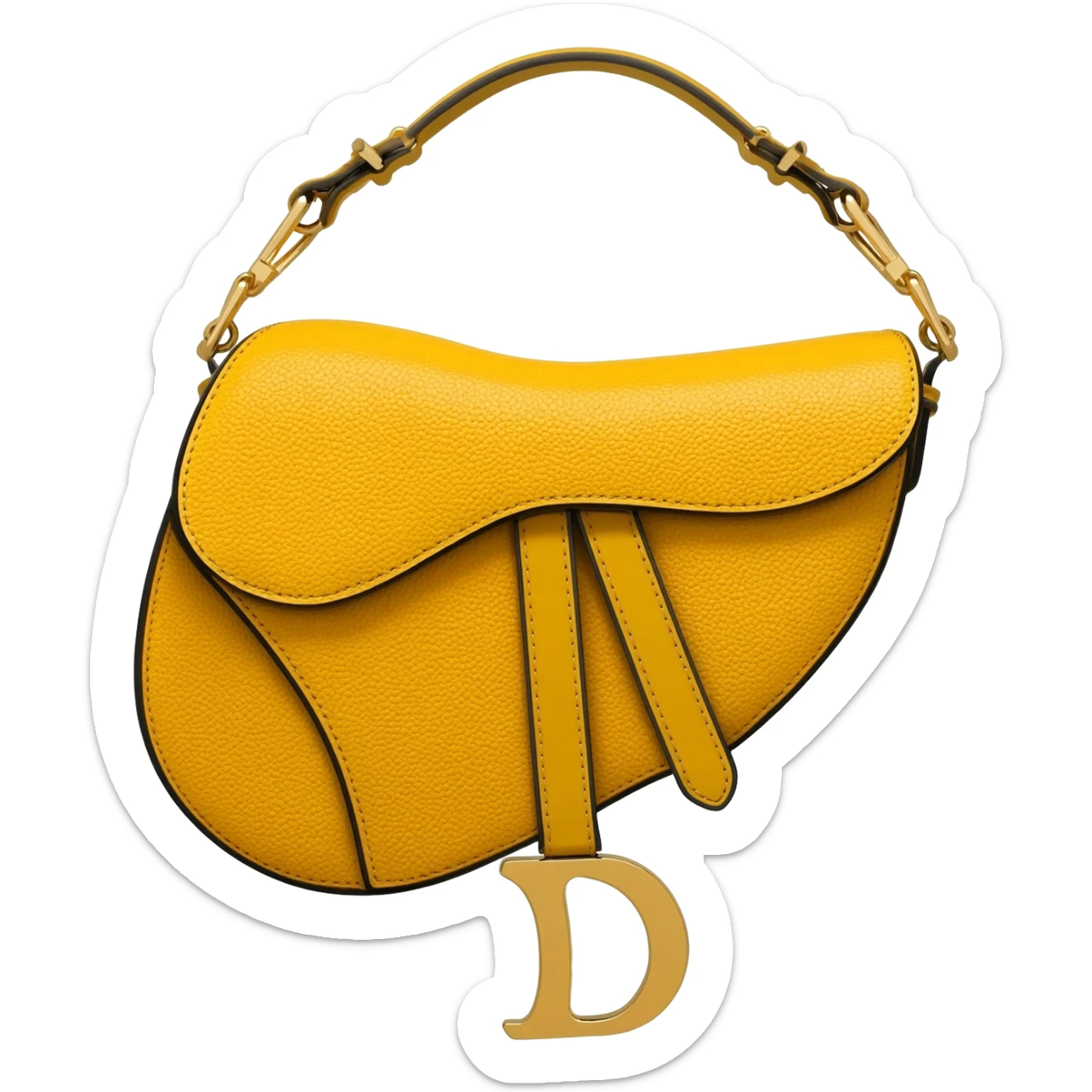 yellow dior saddle bag sticker
