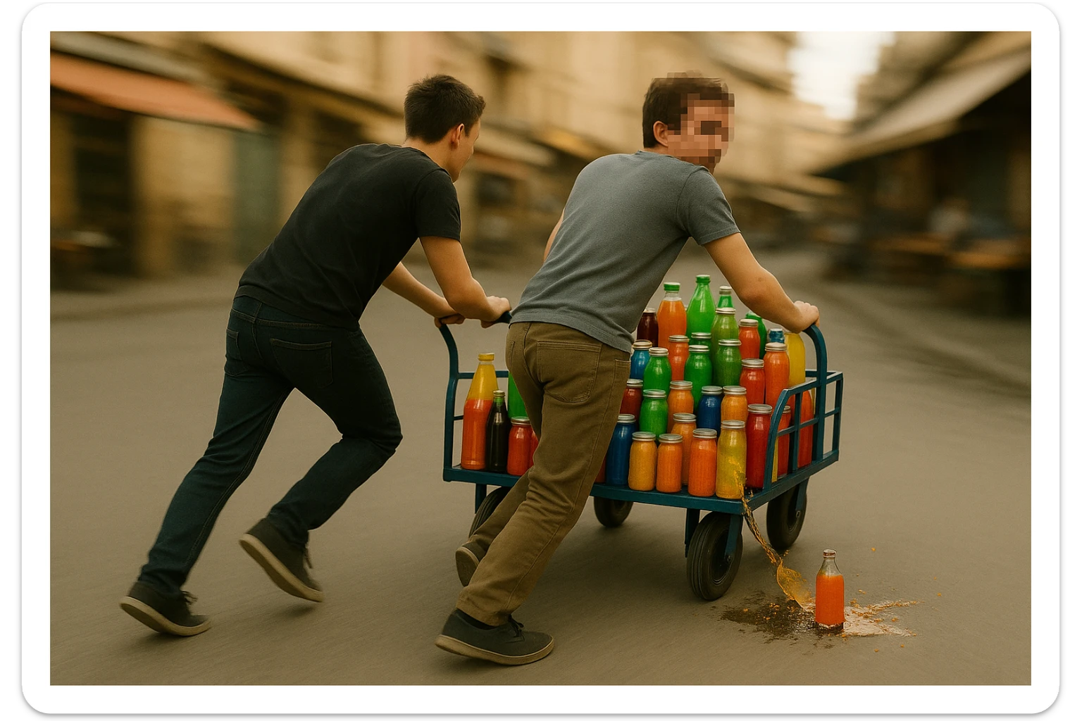 endi shu aravani bir balonchasi singan aka uka esa u ni yonida turganini yuzini k sticker