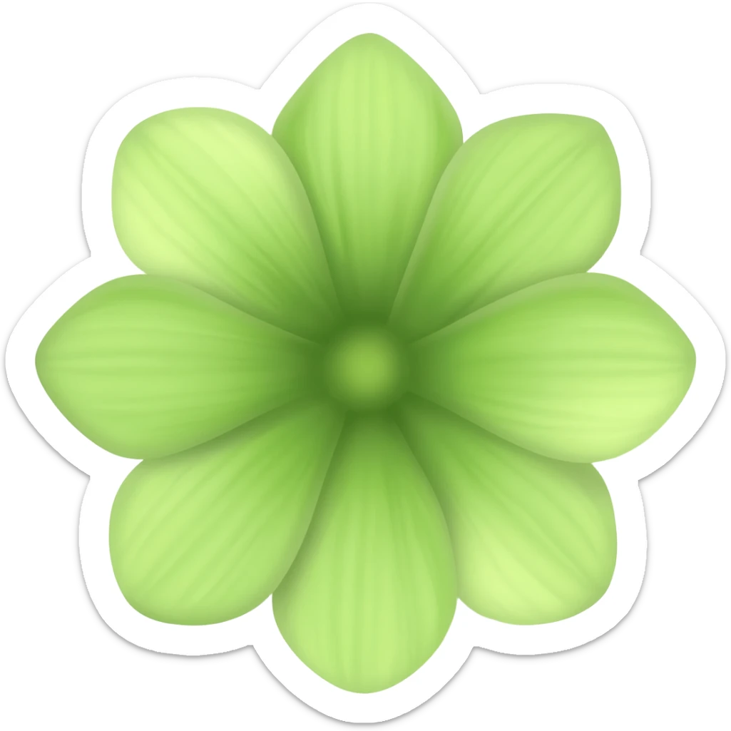 Green flower sticker