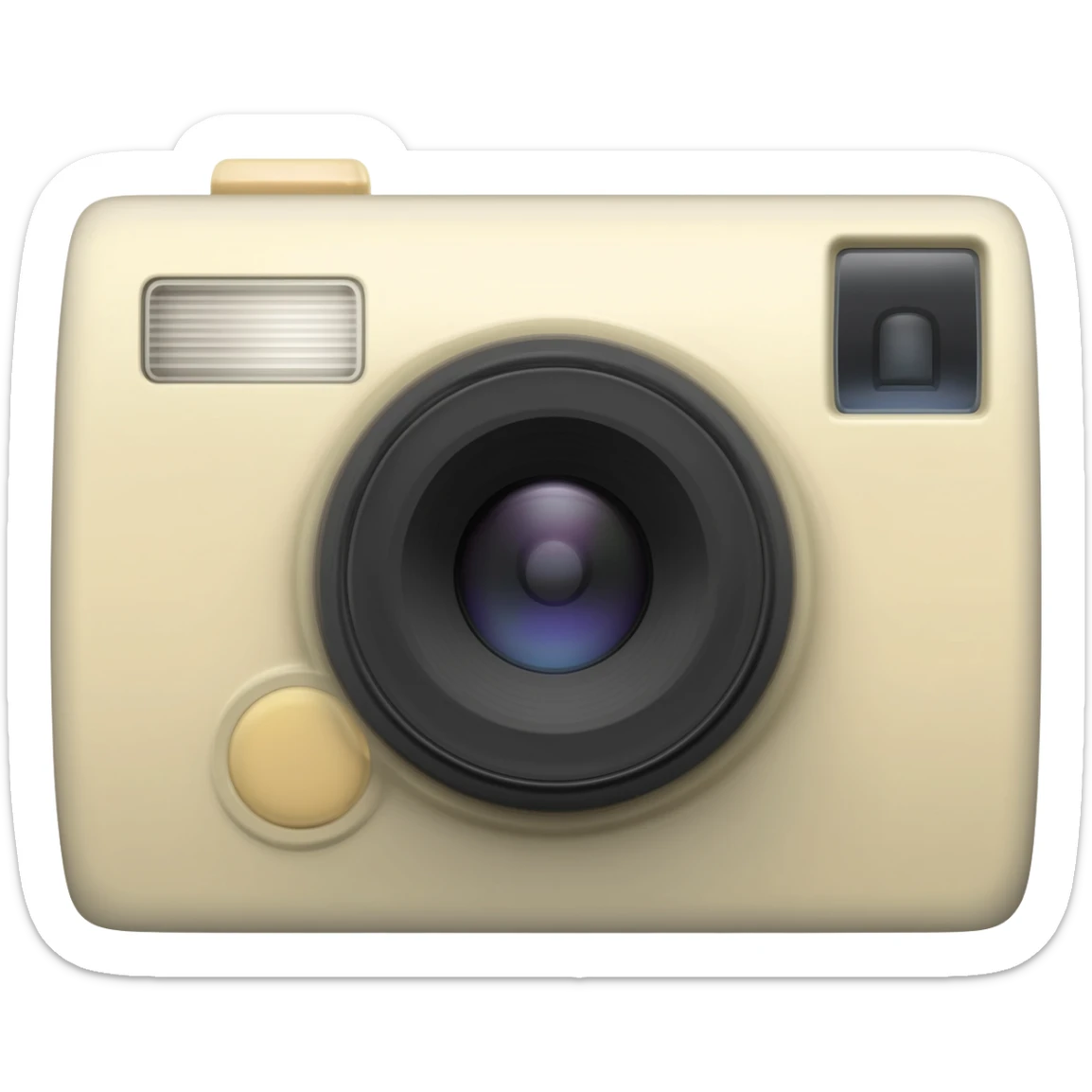 Crie uma câmera d polaroid bege sticker