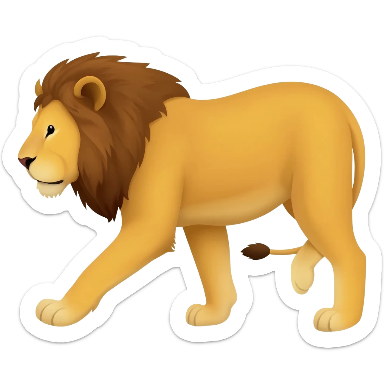 leon caminando en 4 patas sticker