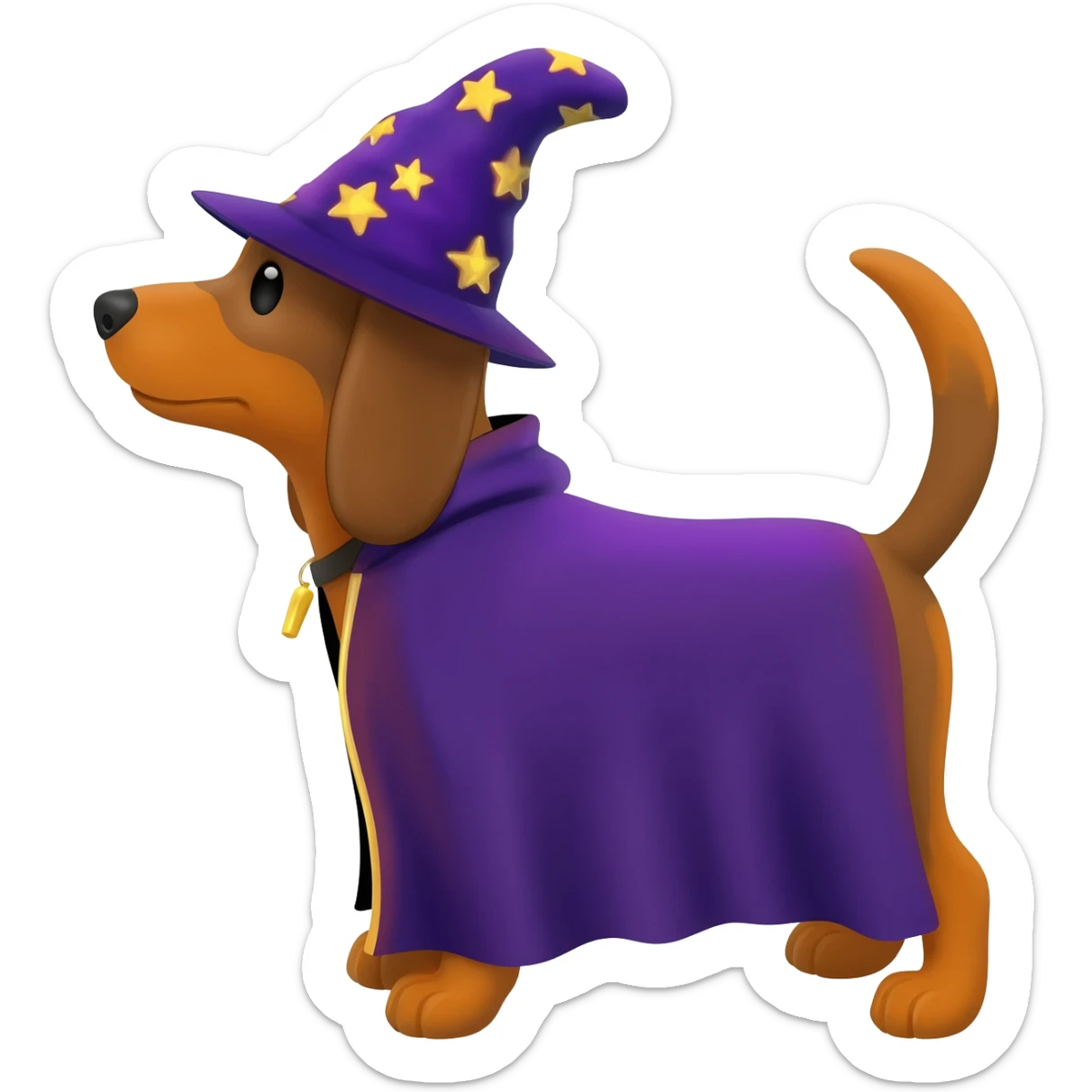 Dog wizard sticker