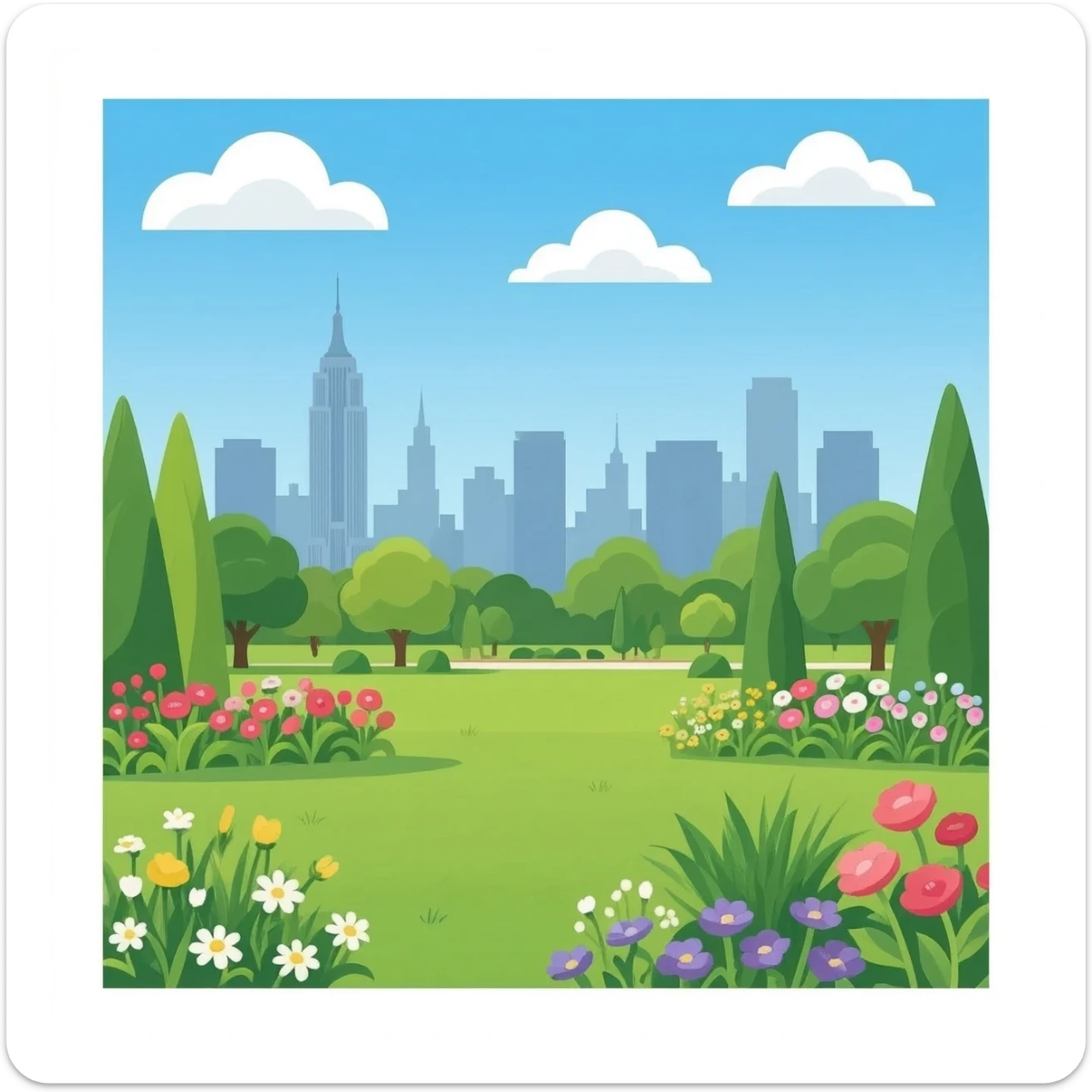 City garden sticker