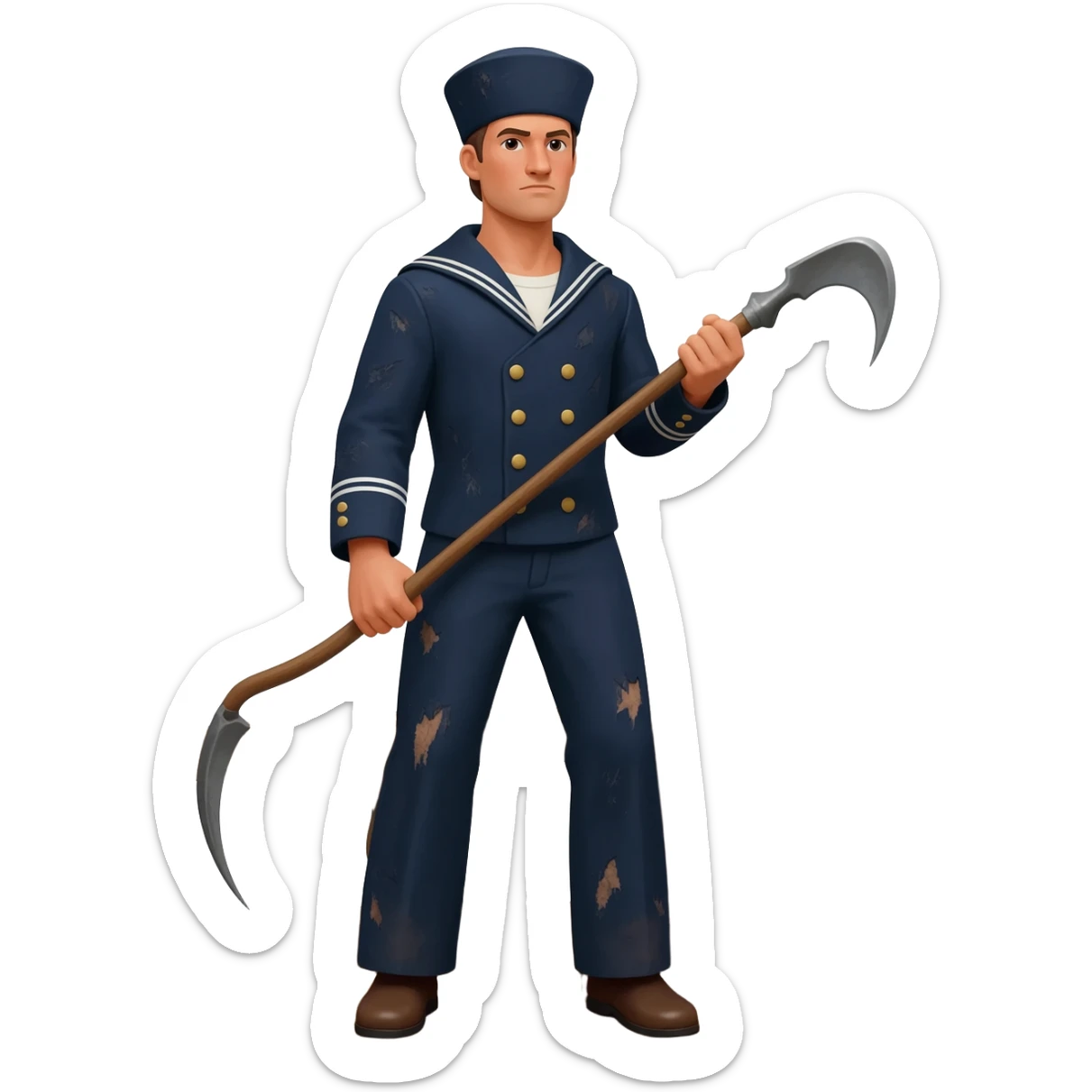 Ishmael from moby dick with harpoon sticker