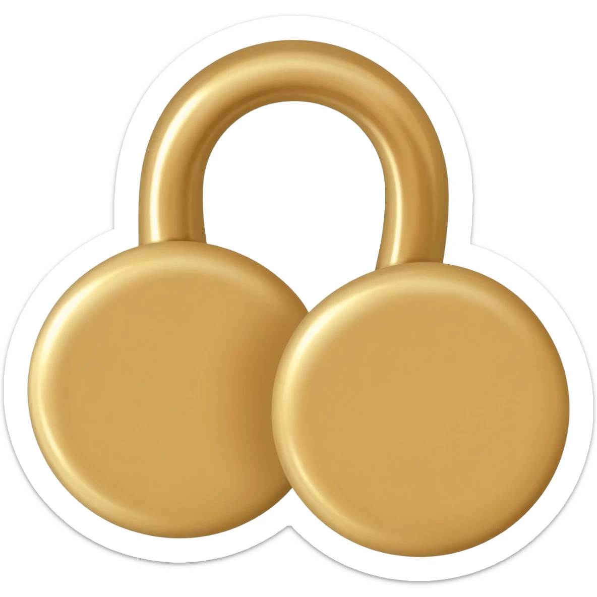 Earring brown color sticker