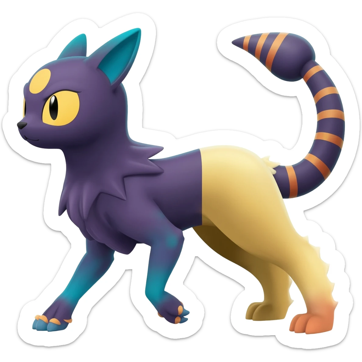 Umbreon-Amaura-Sylveon-hybrid-animal-Fakémon-Pokémon-fusion sticker