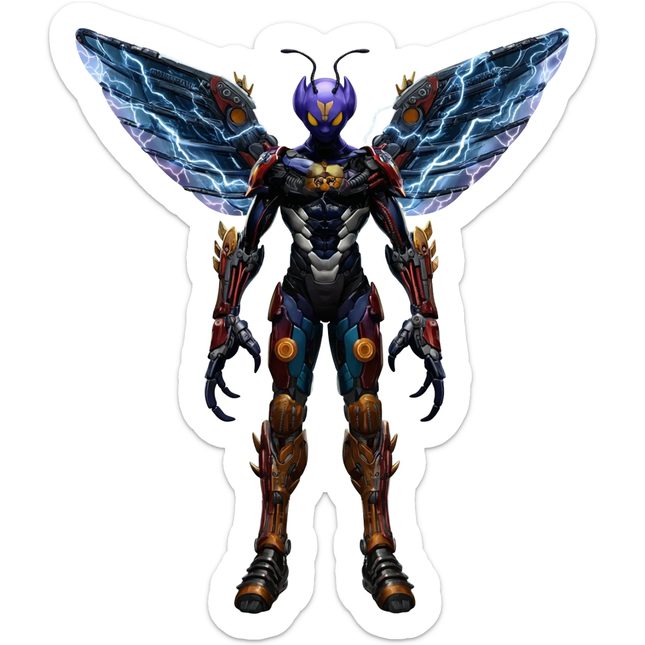 Venom-Cyberbug-Genesect-Zeraora-Darkrai-Scizor-fusion, full body sticker