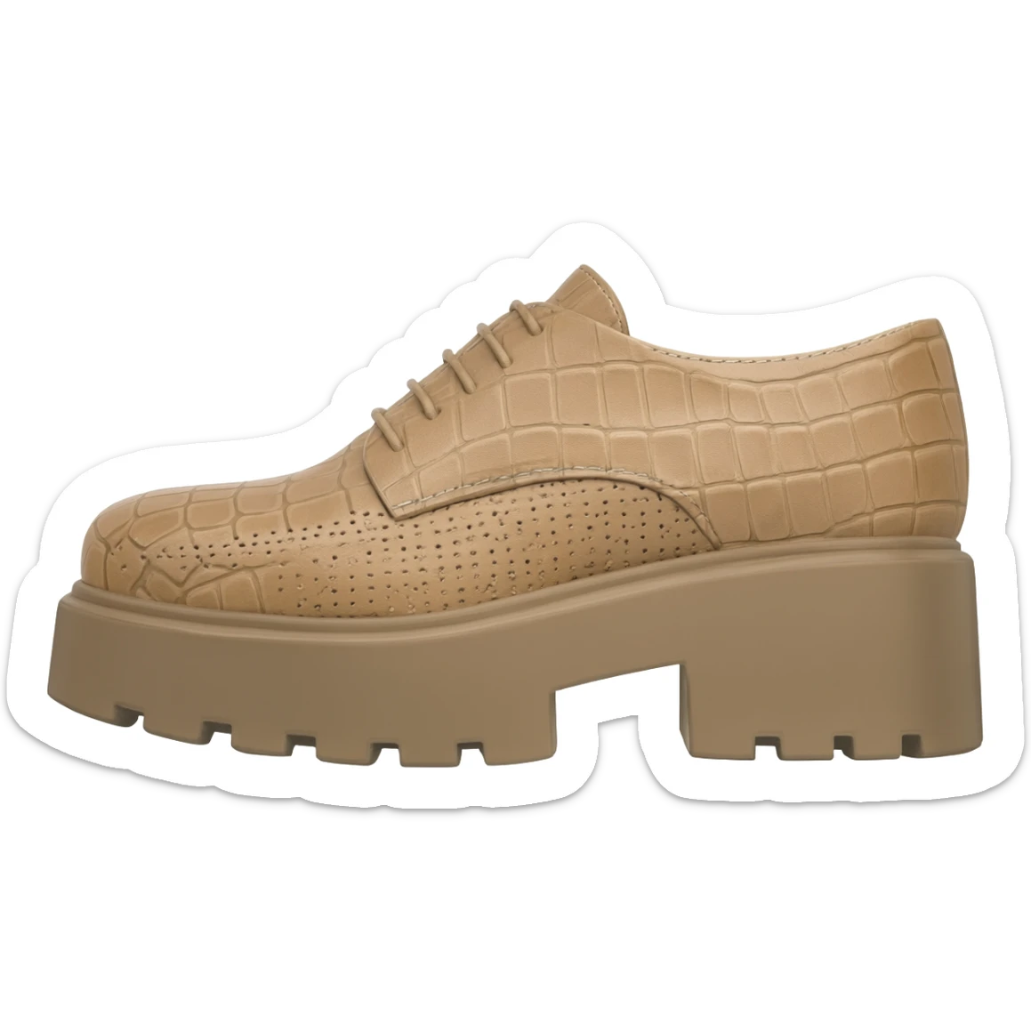 beige croc shoe sticker