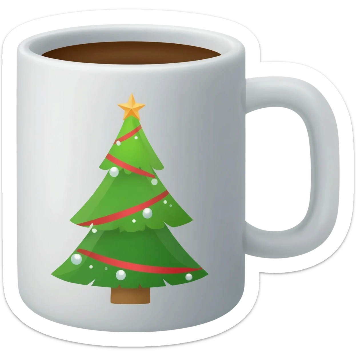 Christmas coffee mug sticker
