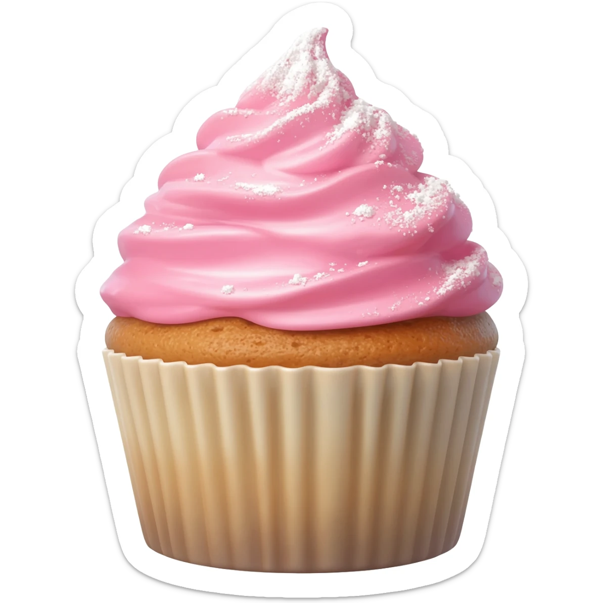 Cupcake with pink icing sticker