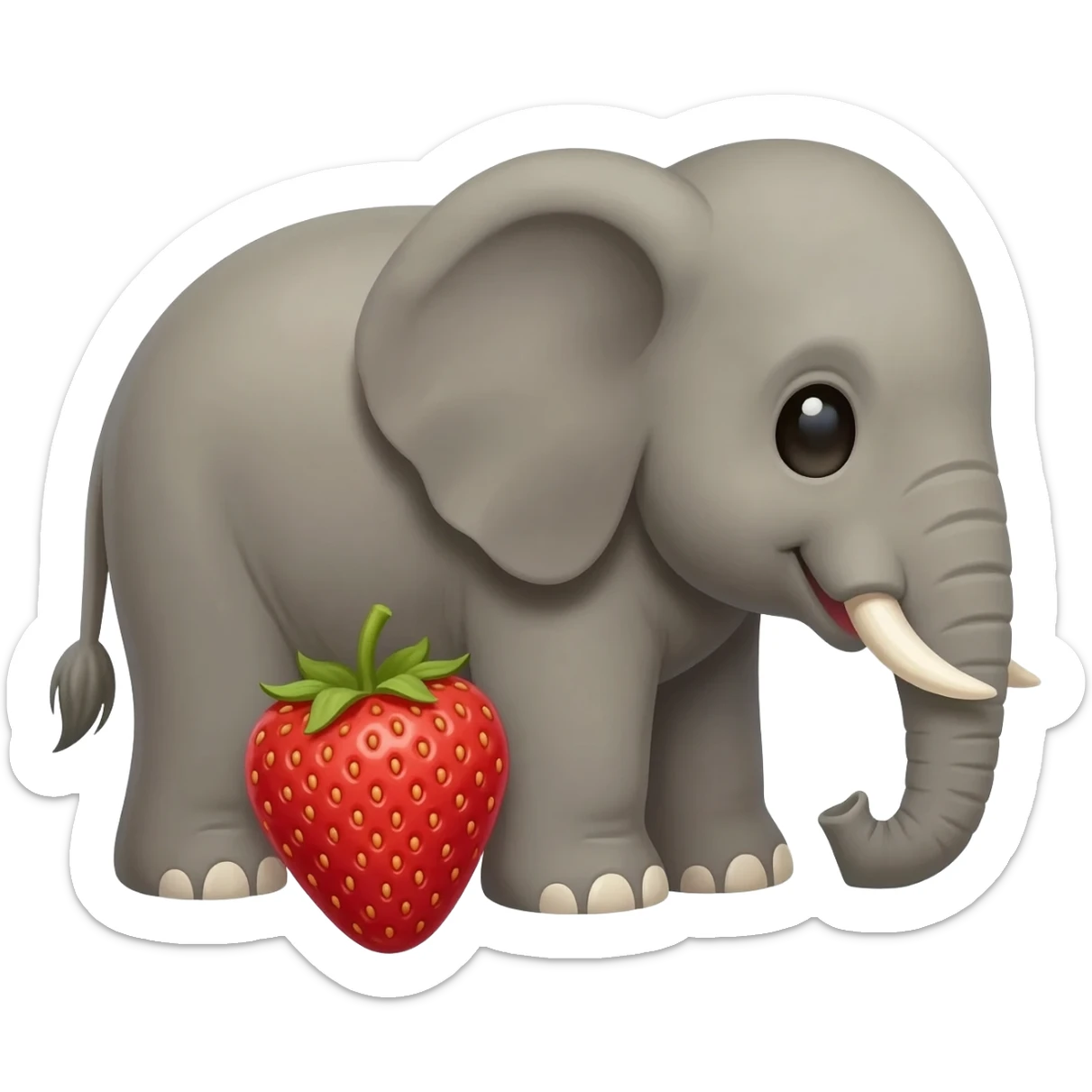 Strawberry, Éléphant sticker