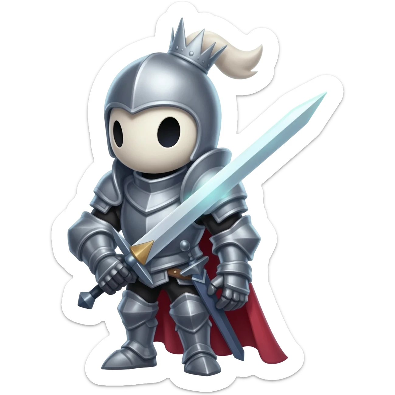 The knight from the game hollow knight (i want to copy and paste it in whatsapp) sticker