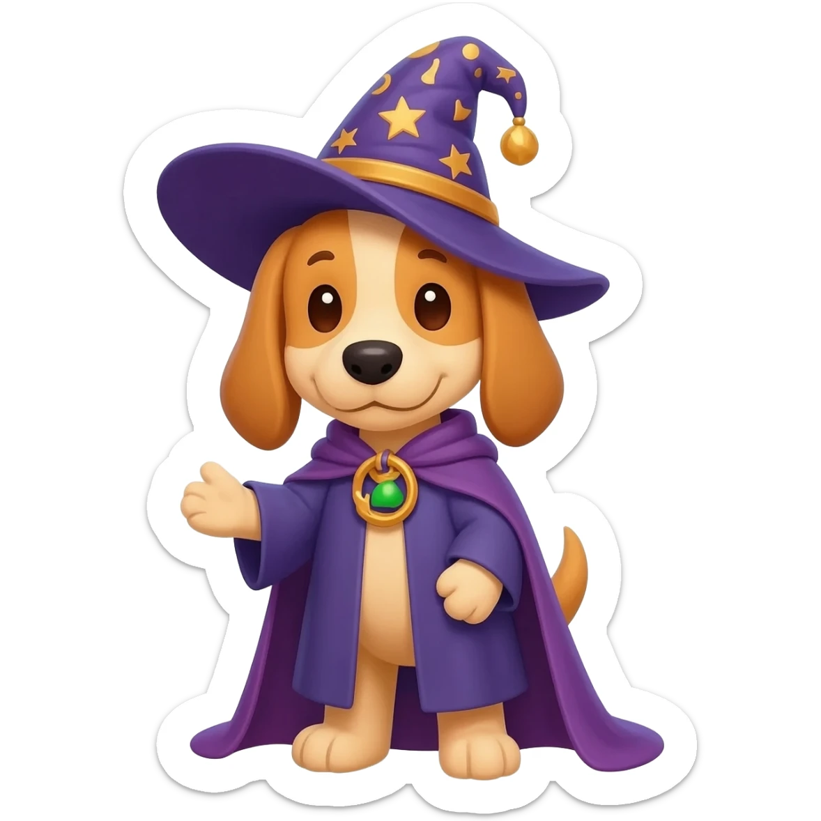 Dog wizard sticker