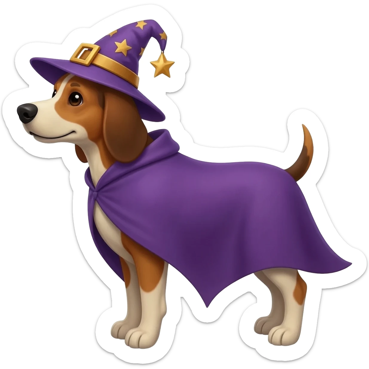 Dog wizard sticker