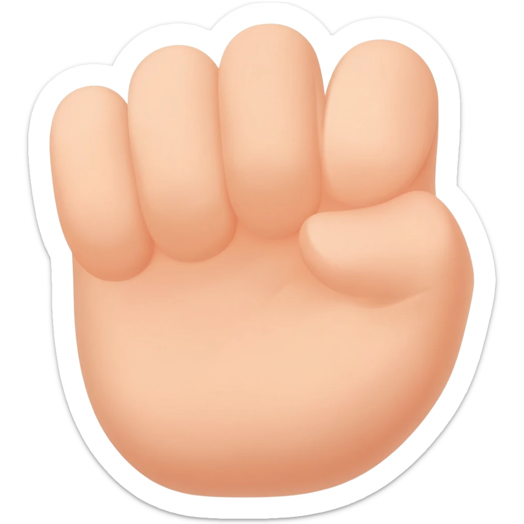 hand sign that clinches all 5 fingers together sticker