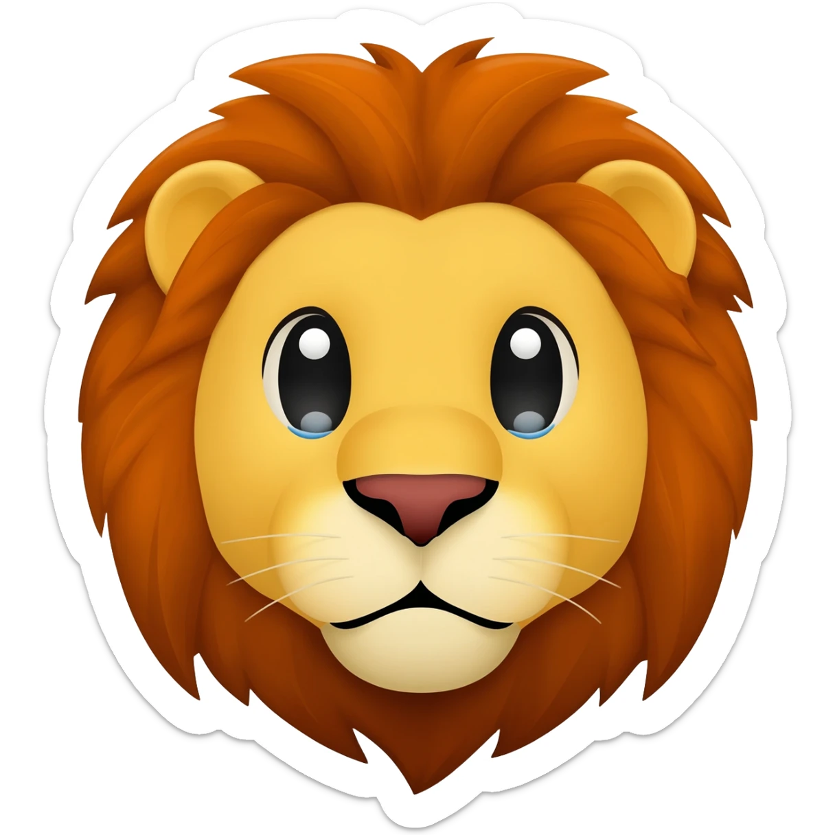 Ağlayan aslan yüzü sticker