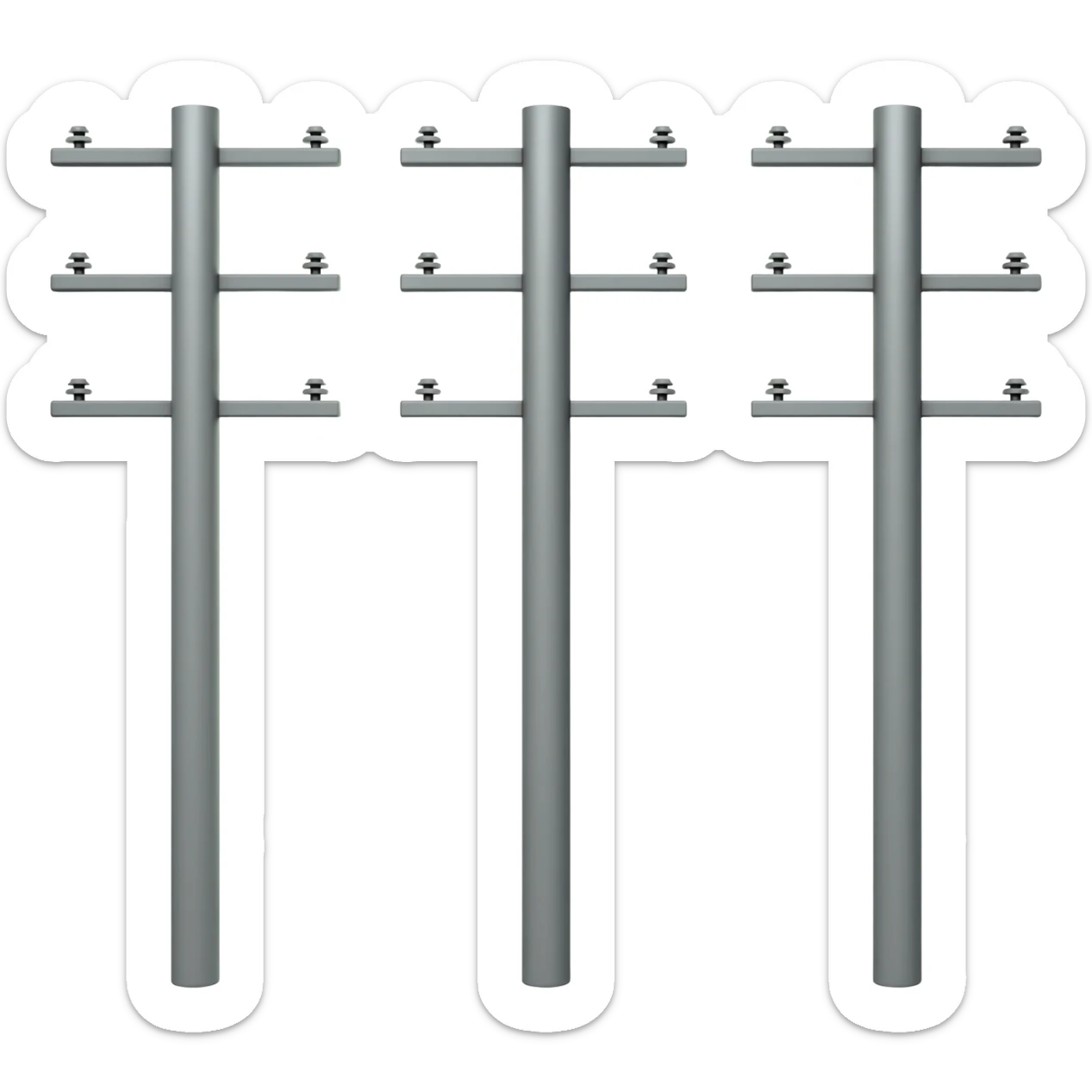 grey electricity poles sticker