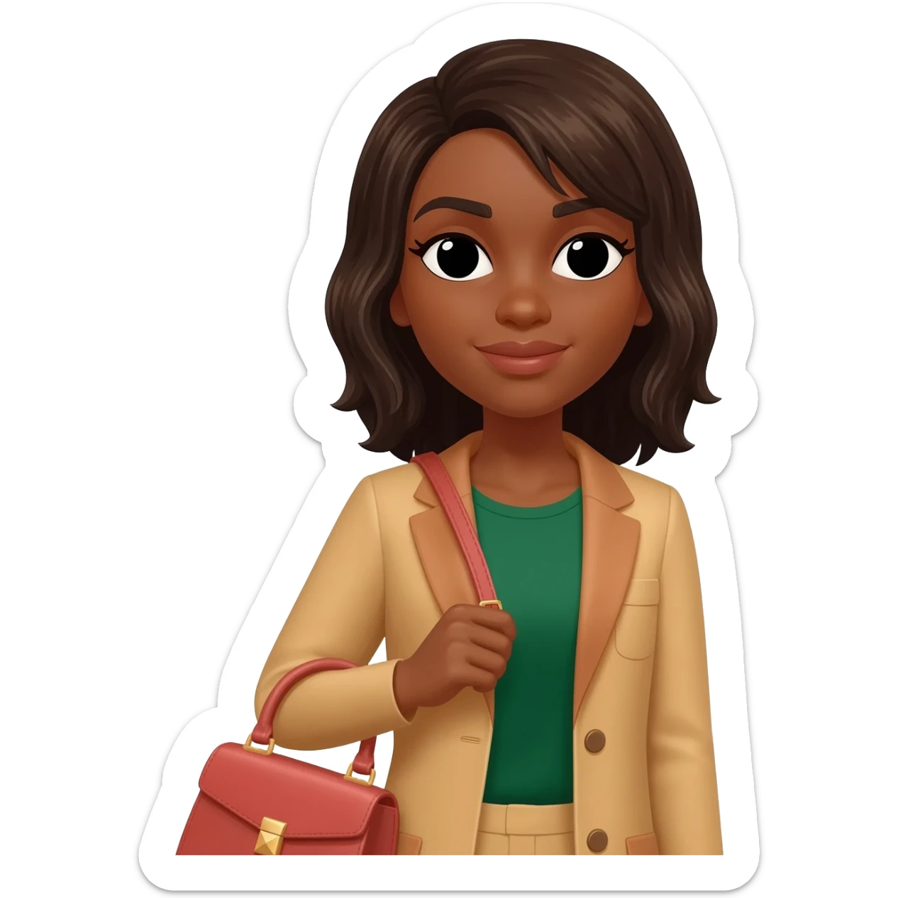 Gonemili Grace mode avec sac a main sticker