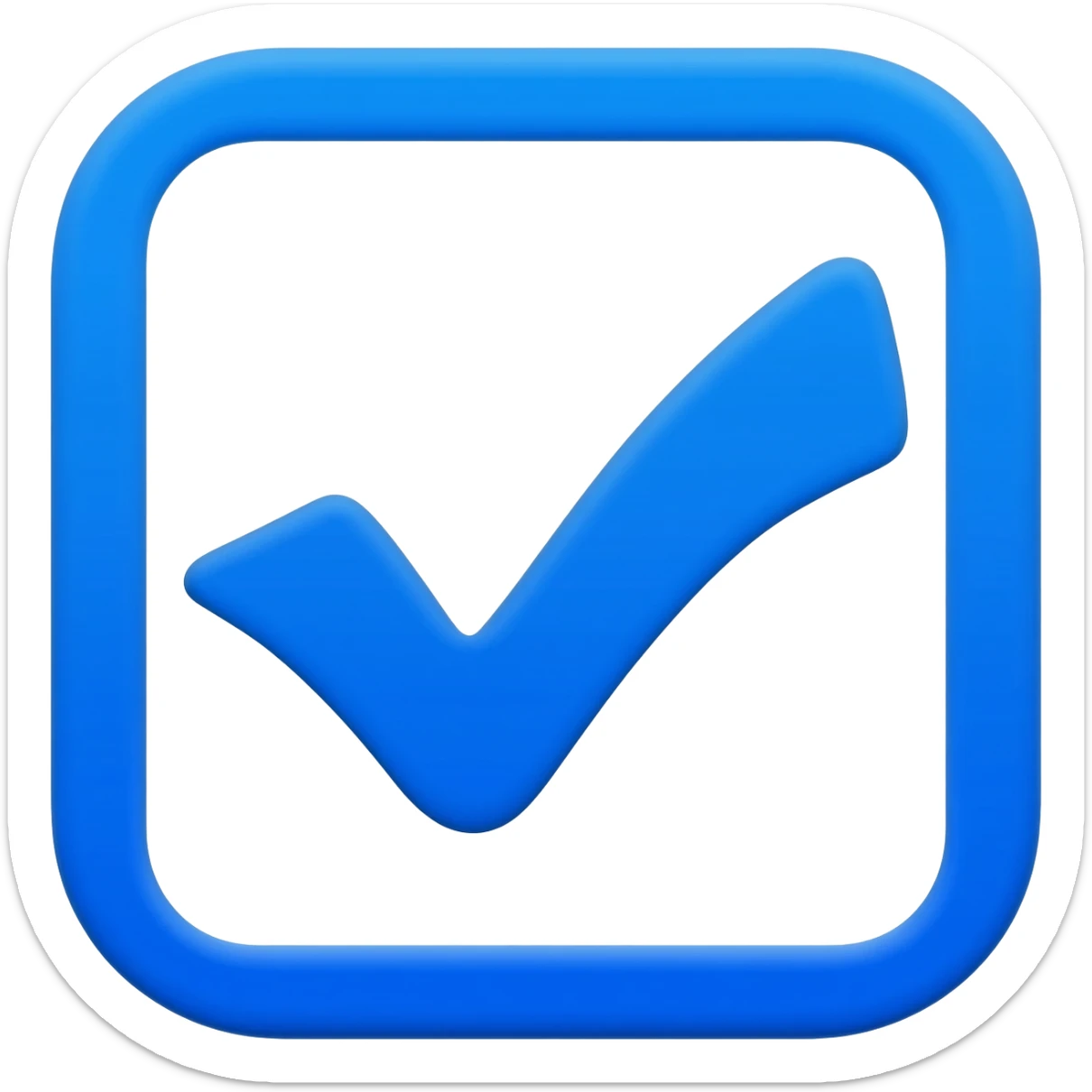 Mavi tik emoji sticker