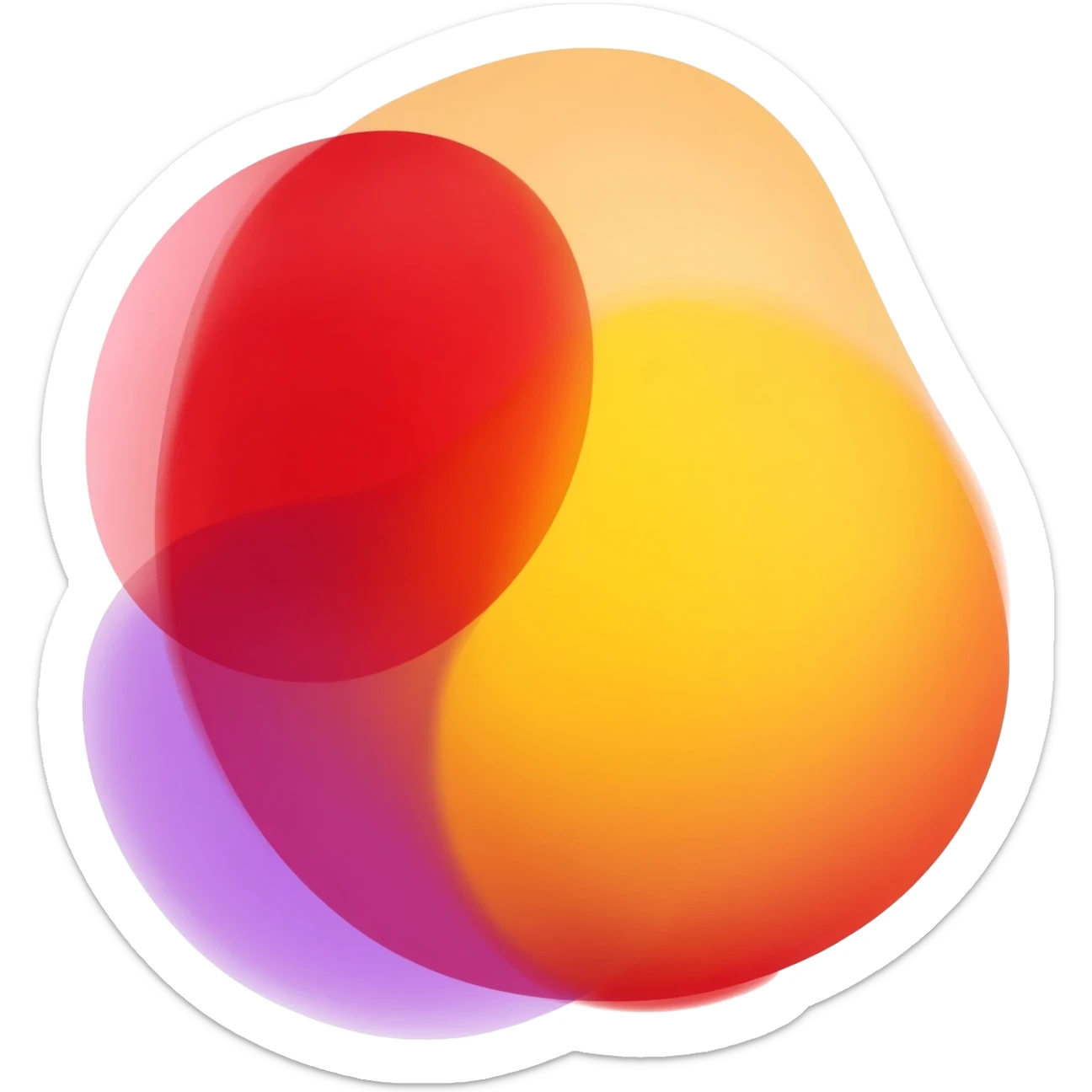 Color rojo amarillo y morado sticker