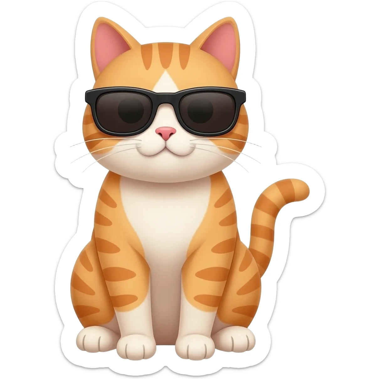 Cat wearing sunglasses sticker