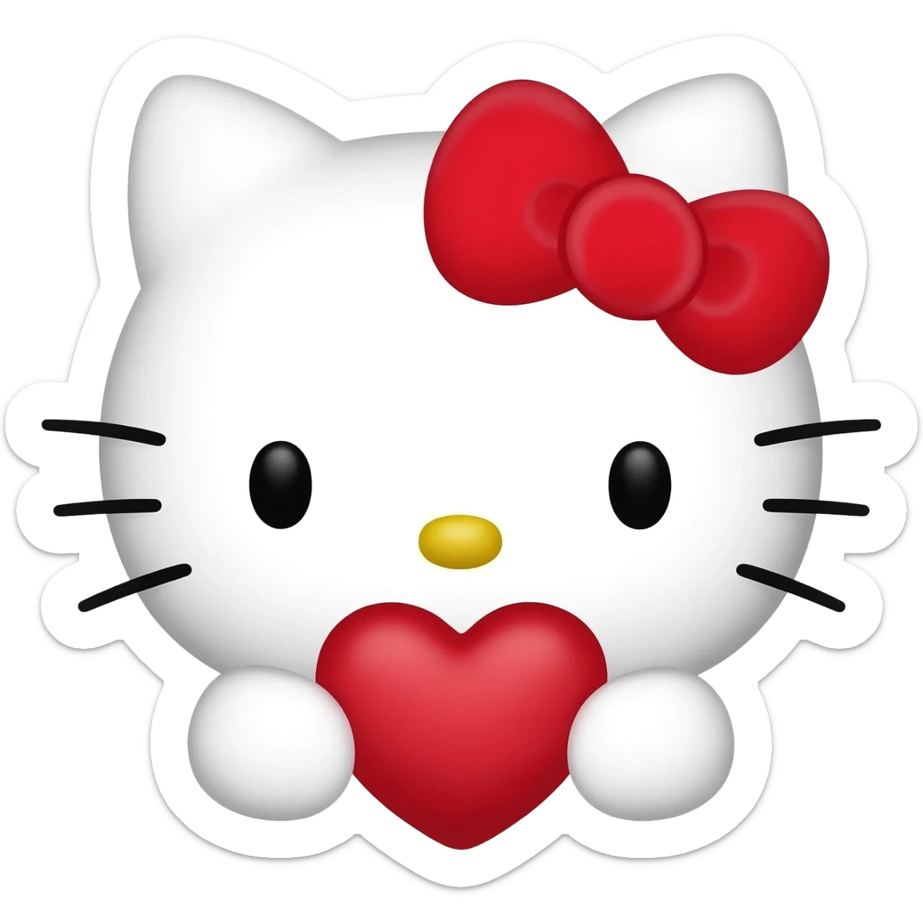 Hello kitty with heart sticker