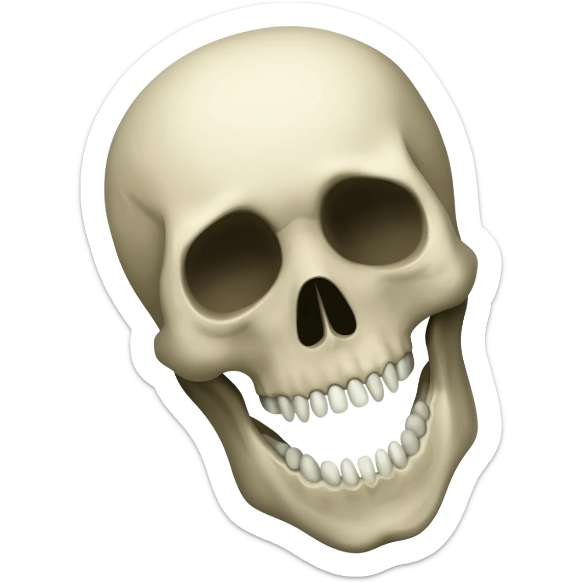 Laughing skull sticker