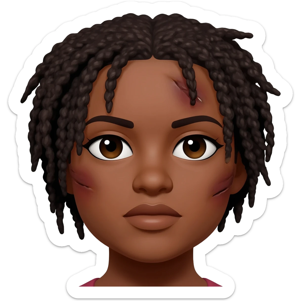 Gonemili Grace avec un foulat sur la tête sticker