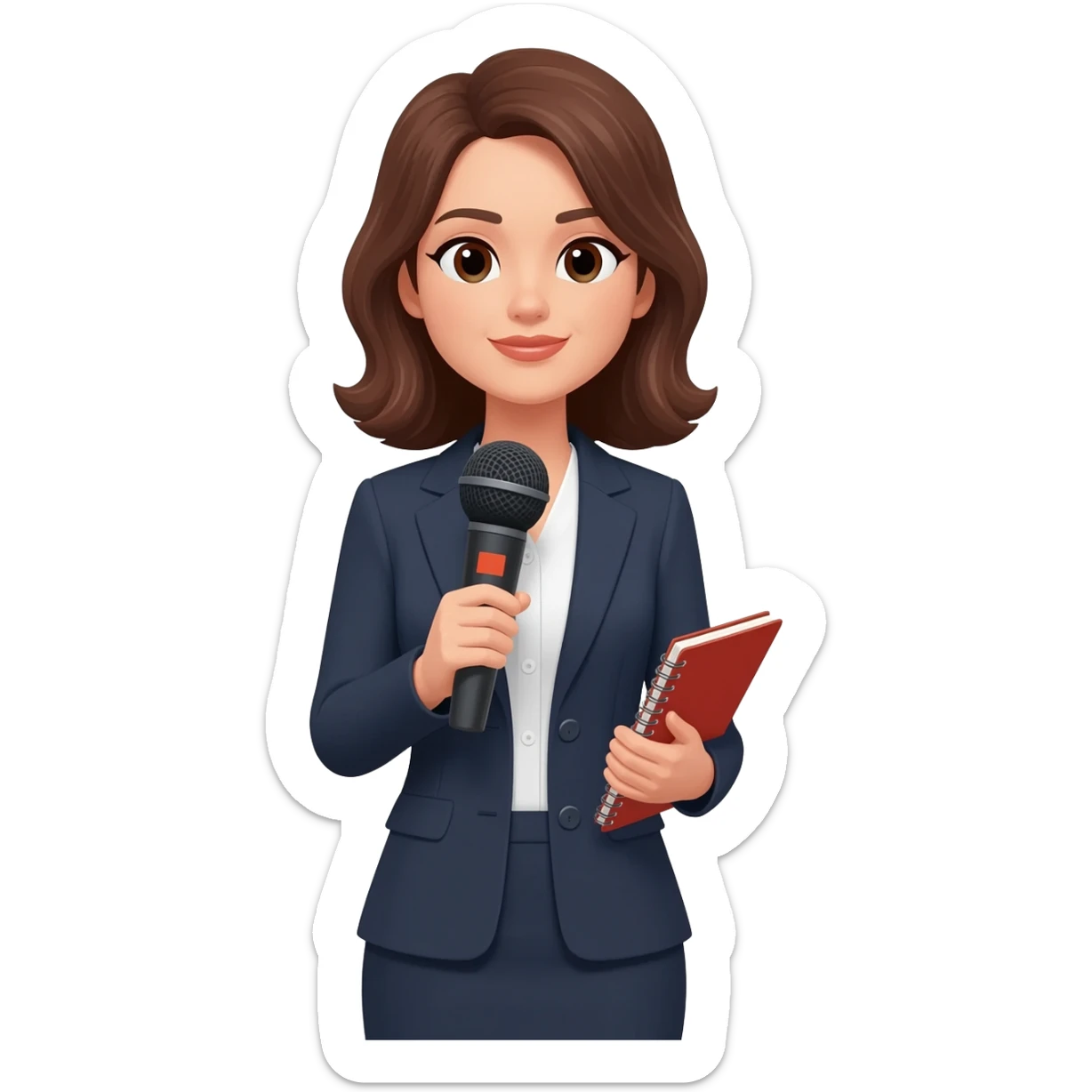 reporter woman full body sticker