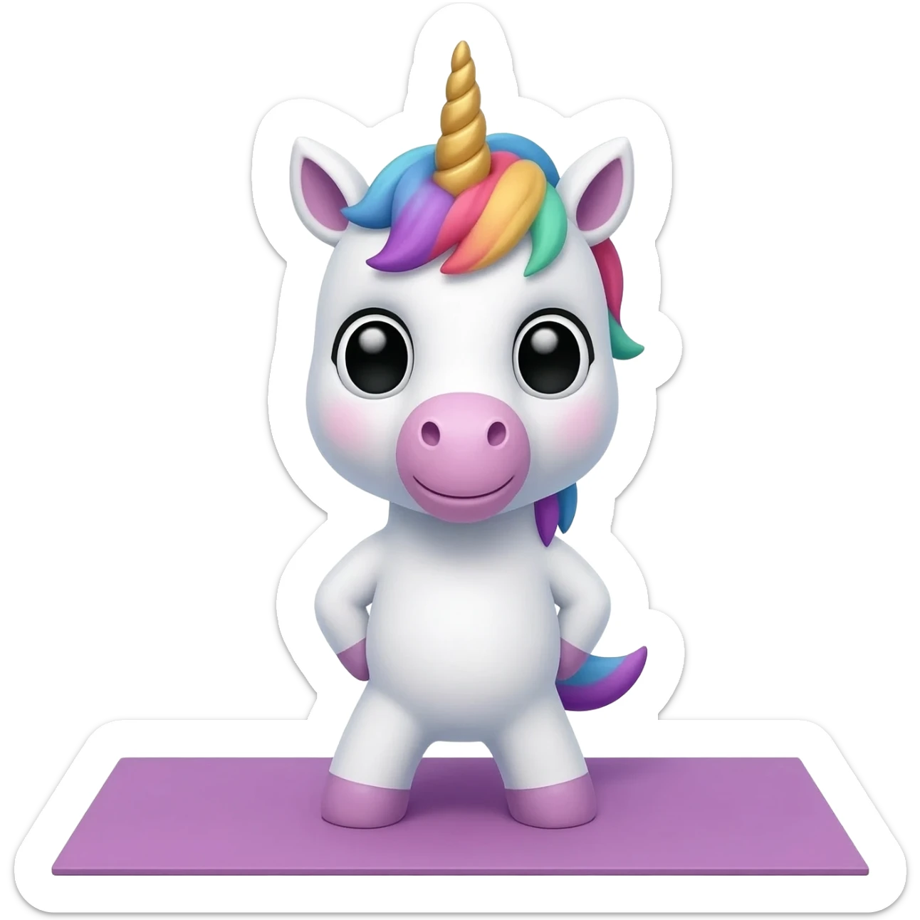 yoga doing unicorn sticker