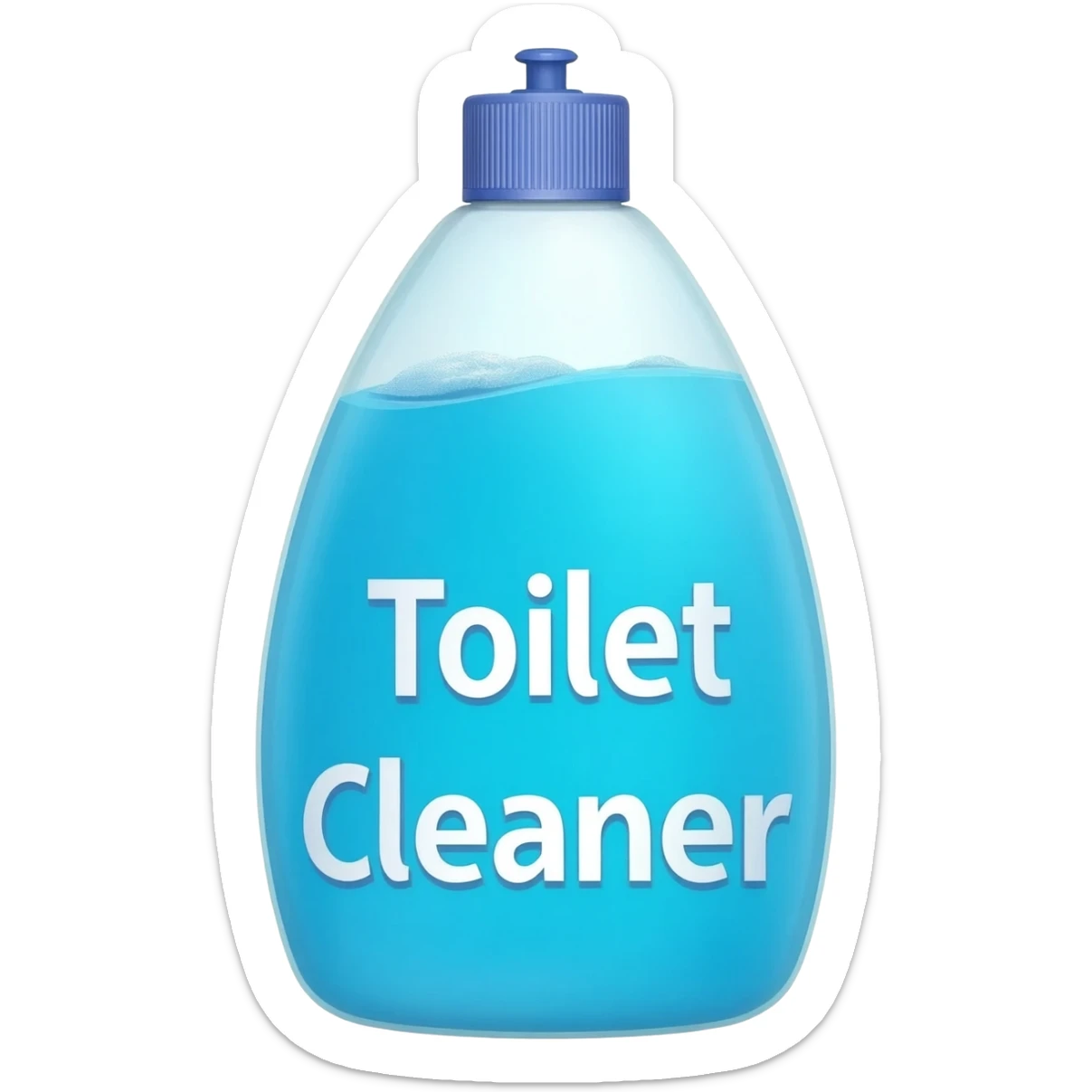 toilet chemical sticker