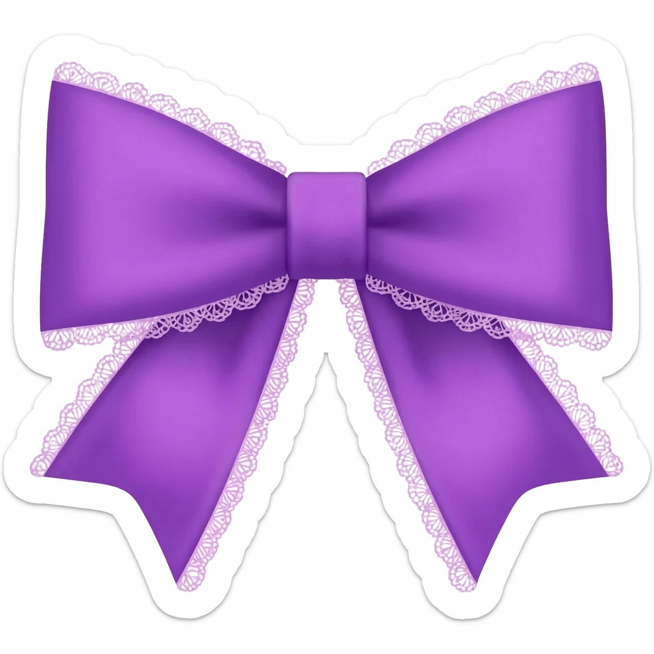 purple bow sticker