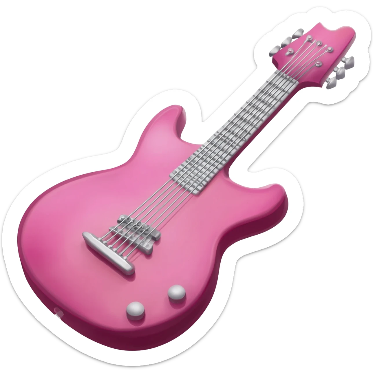 Pink electric guitar sticker