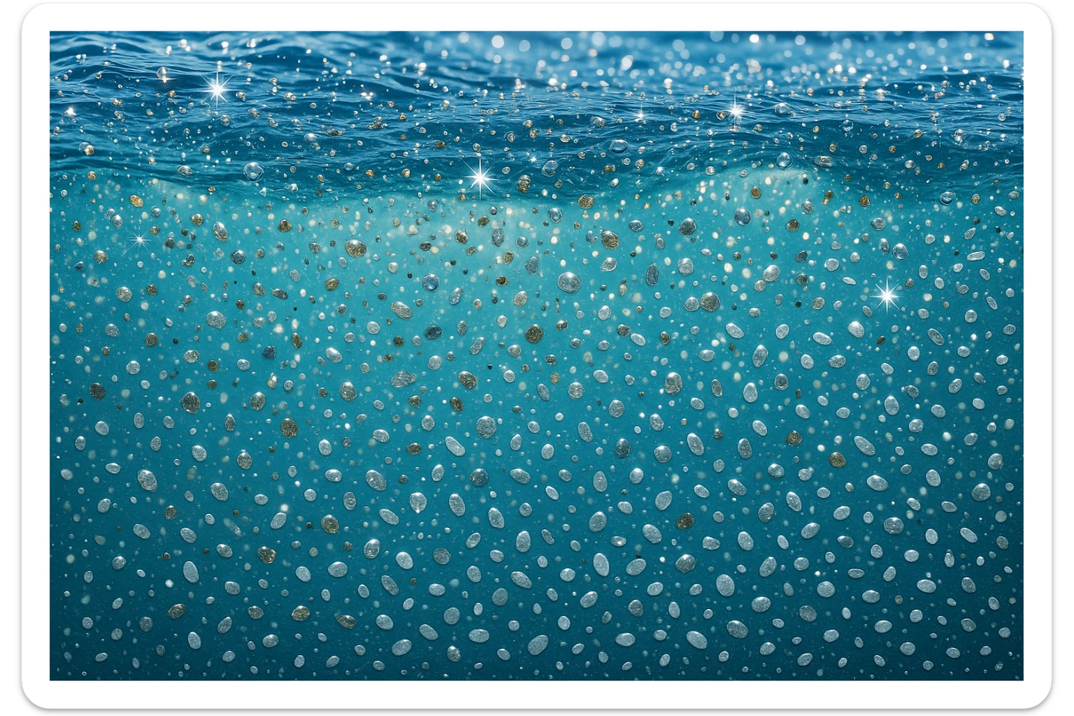 focus sull'acqua a tutto schermo e i micronutrienti contenuti in essa sticker