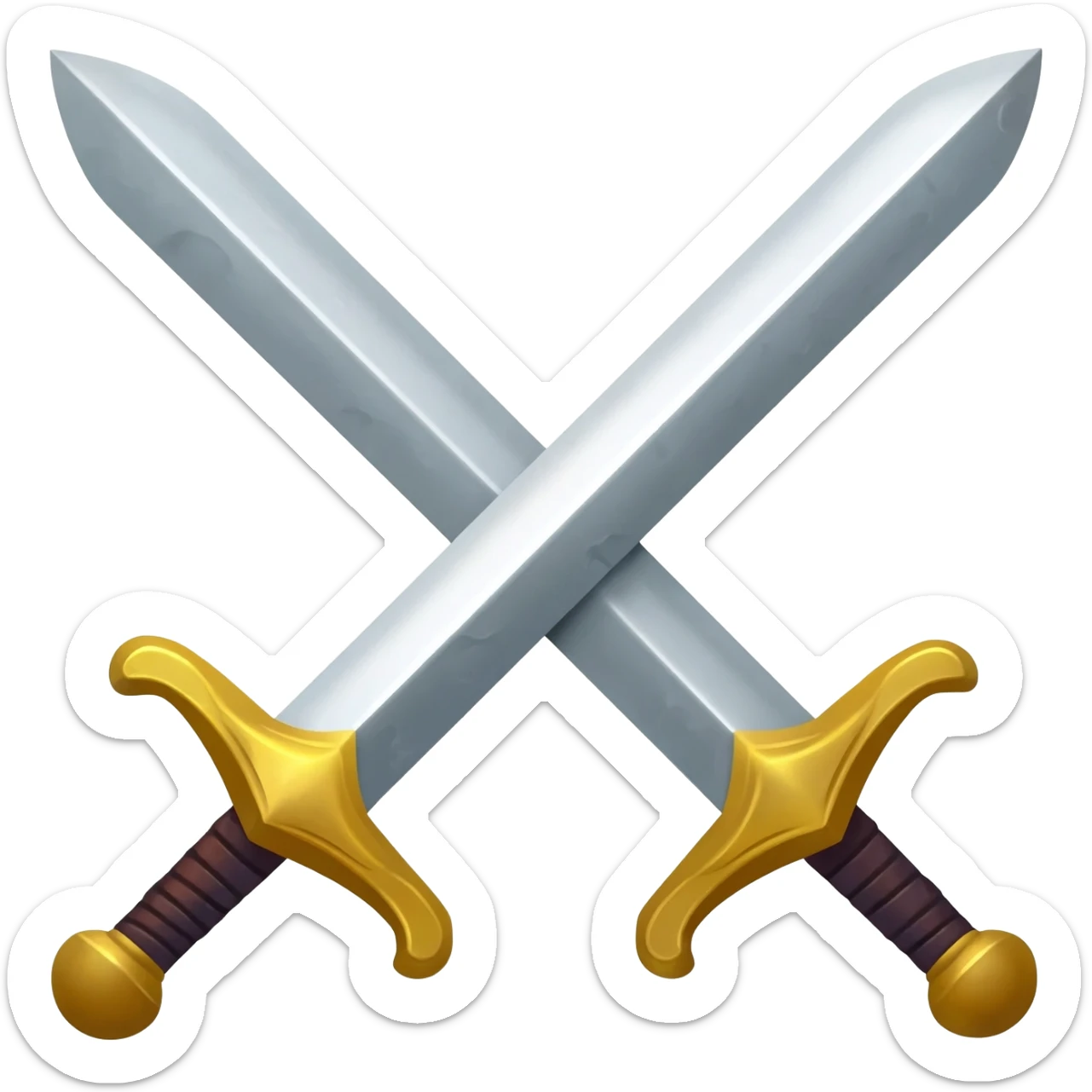 cross sword sticker