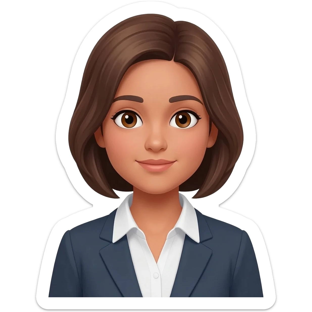 24 YEARS OLD GIRL BROWN HAIR, TAN SKIN, BROWN EYES, TEACHER sticker