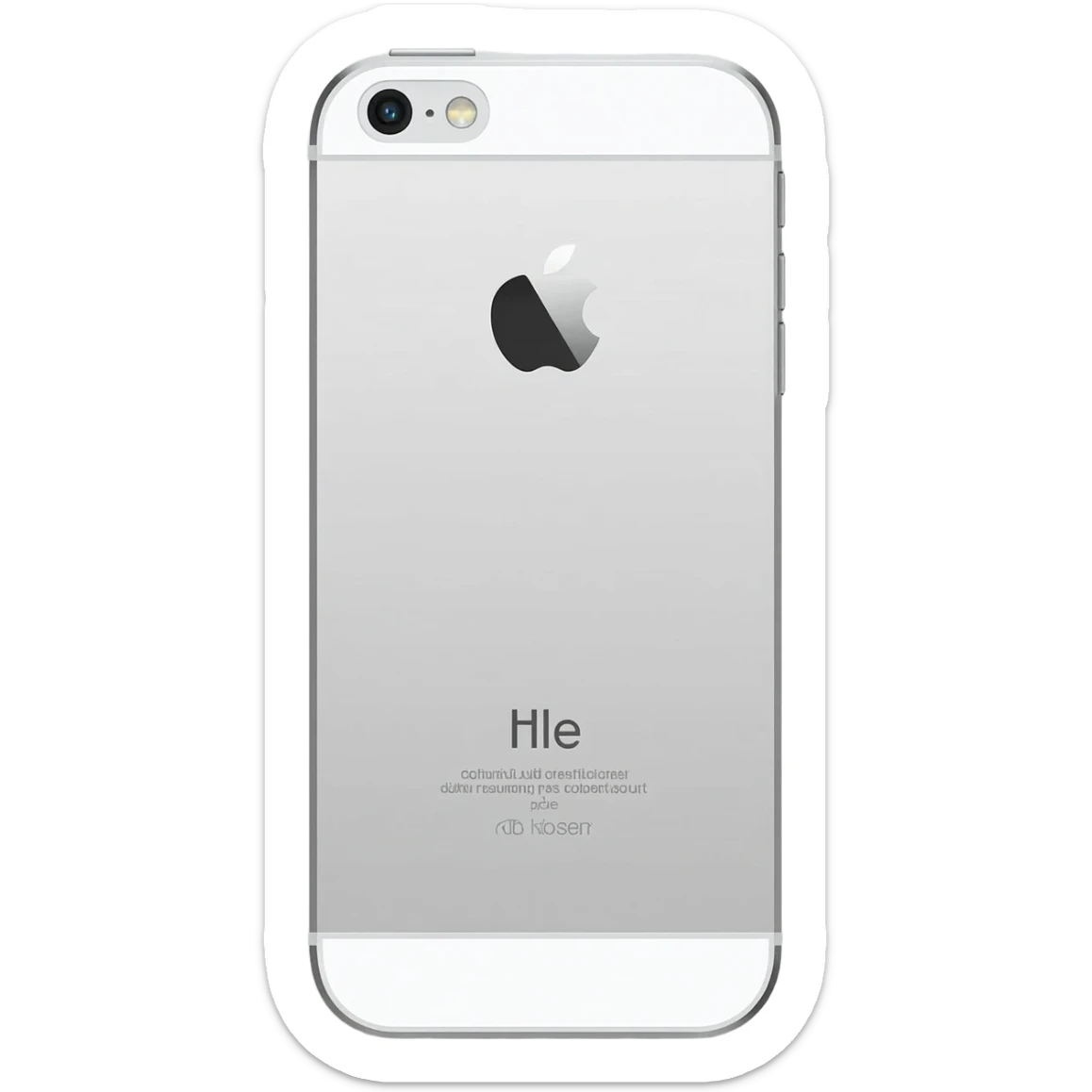 iPhone SE white from back sticker