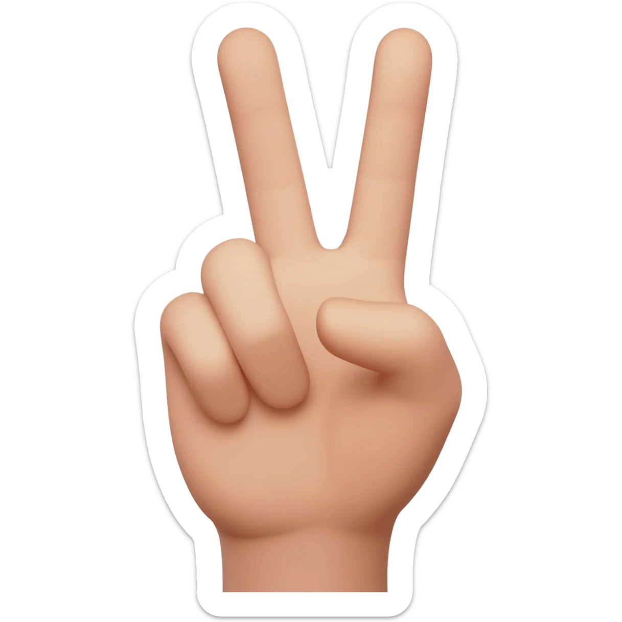 ✌️ but the fingers are bent slightly forward sticker