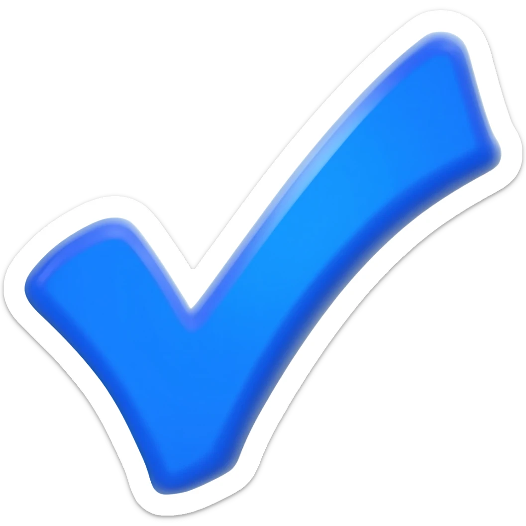 Verificado azul palomita sticker